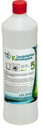 Bild von DESINFEKTION "5" Küchenhygiene   Flasche 0,9 Kg